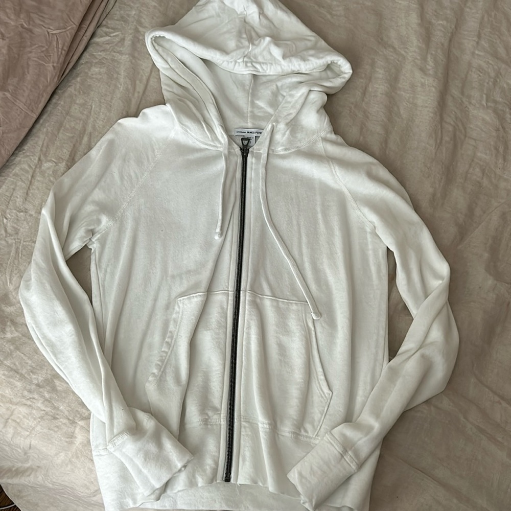 NWOT Women’s James Perse Vintage Supima cotton-jersey hoodie Size 1